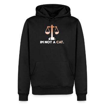 Drôle d’avocat Je ne suis pas un chat avocat Beratun - Sweat à capuche Premium bio Homme - noir - Devant - Nico (187cm)