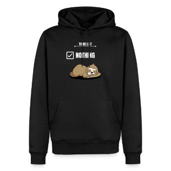 To Do List - Nothing - Männer Premium Bio Hoodie - Schwarz - Vorne - Nico (187cm)