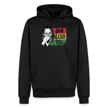 Jah Bless Rasta Raggae Ragga Wurzeln Gott Rasta - Männer Premium Bio Hoodie - Schwarz - Vorne - Nico (187cm)
