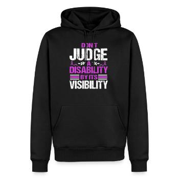 Epilepsie - Männer Premium Bio Hoodie - Schwarz - Vorne - Nico (187cm)