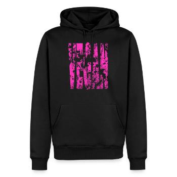 Vegan, Veganer, Ernährung, Shirt, Hoodie, Tasse, - Männer Premium Bio Hoodie - Schwarz - Vorne - Nico (187cm)