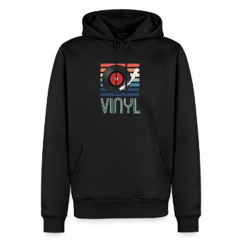 Platines - Sweat à capuche Premium bio Homme - noir - Devant - Nico (187cm)