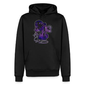Acid Rave Techno Festival EDM Shuffle Goa - Men’s Premium Organic Hoodie - black - Front - Nico (187cm)