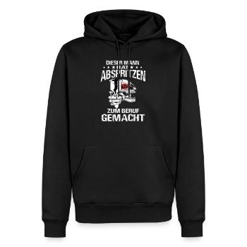 Fahrzeuglackierer Meister Auto Lackiererei EFZ - Männer Premium Bio Hoodie - Schwarz - Vorne - Nico (187cm)