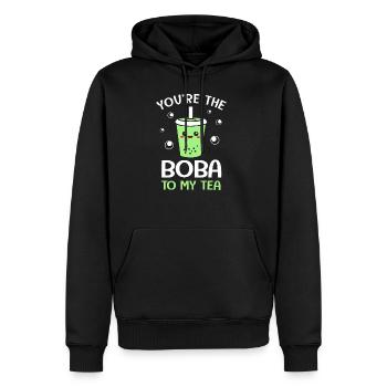 Bubble Tee Boba Tea - Männer Premium Bio Hoodie - Schwarz - Vorne - Nico (187cm)