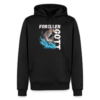 Forellen Gott - Männer Premium Bio Hoodie - Schwarz - Vorne - Nico (187cm)