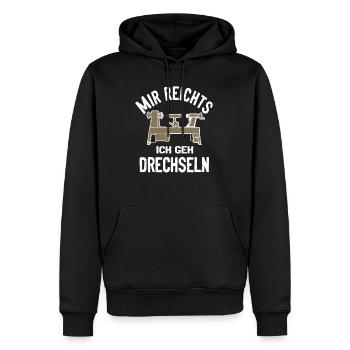 Mir reichts ich geh drechseln Drechsler - Männer Premium Bio Hoodie - Schwarz - Vorne - Nico (187cm)
