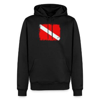 Dive Flag Scuba Diving Underwater Freediving Diver - Männer Premium Bio Hoodie - Schwarz - Vorne - Nico (187cm)