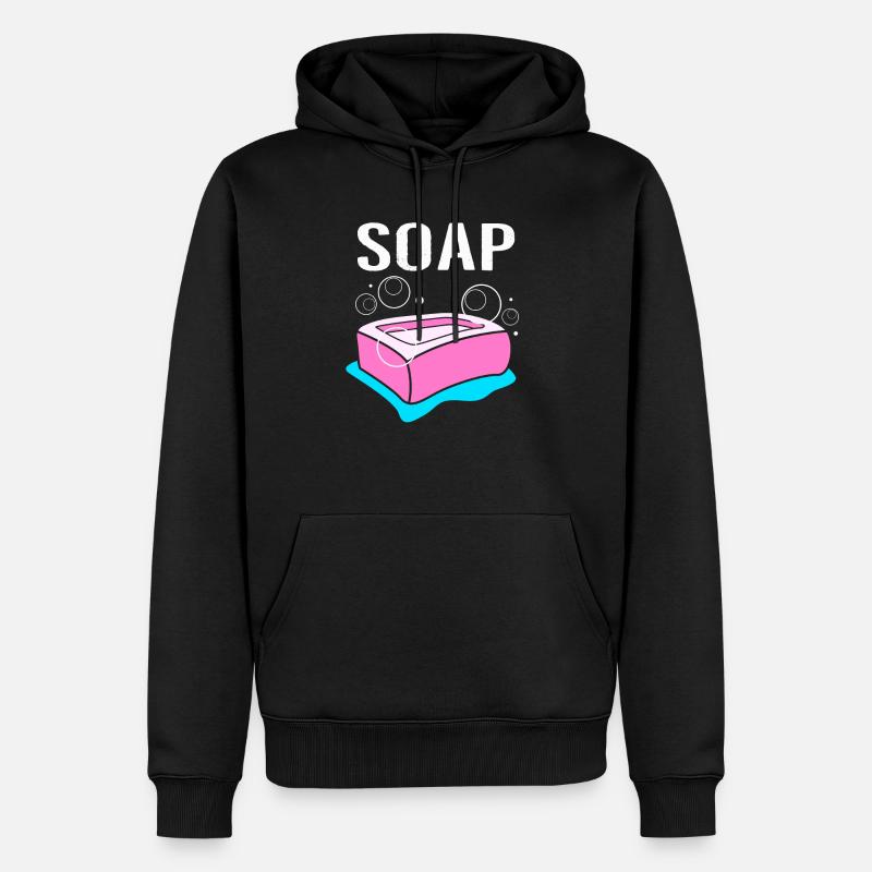 Seife - Männer Premium Bio Hoodie - Schwarz