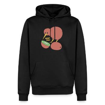 kiwi-vogel Kiwi Vogel - Männer Premium Bio Hoodie - Schwarz - Vorne - Nico (187cm)