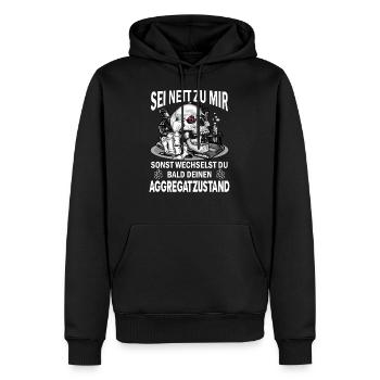 Sei nett zu mir Chemielaborant Chemiker Chemie - Männer Premium Bio Hoodie - Schwarz - Vorne - Nico (187cm)