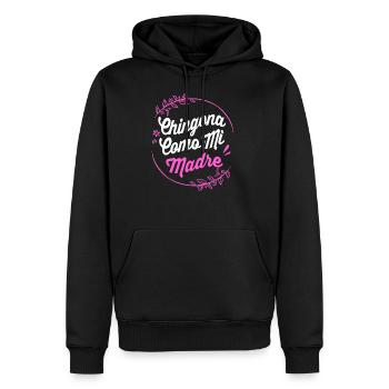 Chingona Latina - Sweat à capuche Premium bio Homme - noir - Devant - Nico (187cm)