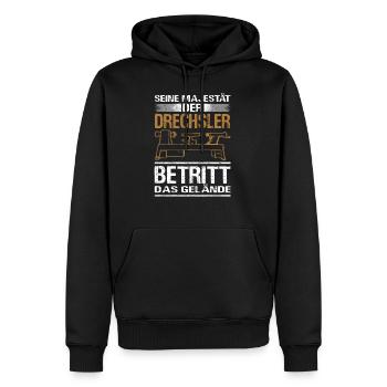 Drechseln Drechsler Seine Majestät Drechselbank - Männer Premium Bio Hoodie - Schwarz - Vorne - Nico (187cm)