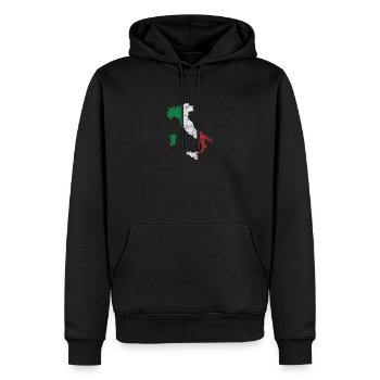 Italien Italiener Italienerin Geschenkidee - Männer Premium Bio Hoodie - Schwarz - Vorne - Nico (187cm)