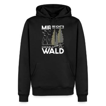 Mir reichts - Ich geh in den Wald - Männer Premium Bio Hoodie - Schwarz - Vorne - Nico (187cm)