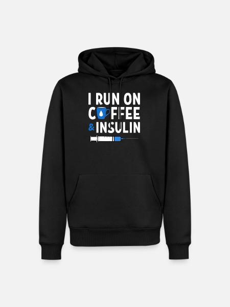 Patients diabétiques Insuline - Sweat à capuche Premium bio Homme - noir