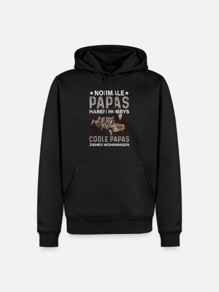 Papa Camper Wohnmobil Wohnwagen Geschenk - Männer Premium Bio Hoodie - Schwarz