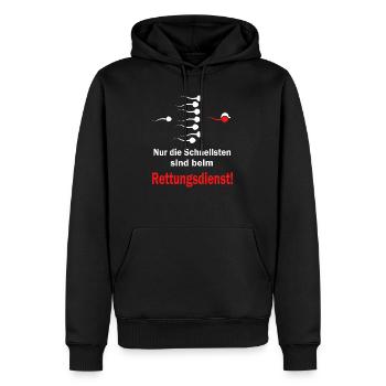Notfallsanitäter Sanitäter Rettungsdienst - Männer Premium Bio Hoodie - Schwarz - Vorne - Nico (187cm)
