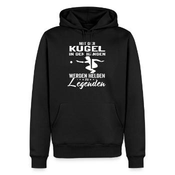 Boule Spieler Boccia Spieler Petanque - Männer Premium Bio Hoodie - Schwarz - Vorne - Nico (187cm)