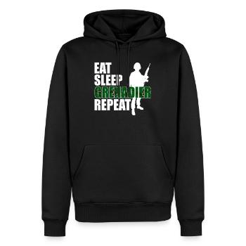 Grenadier Panzergrenadier Soldat Geschenk - Männer Premium Bio Hoodie - Schwarz - Vorne - Nico (187cm)