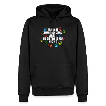 Sozialassistent Sozialassistentin Spruch Geschenk - Männer Premium Bio Hoodie - Schwarz - Vorne - Nico (187cm)
