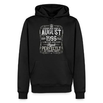 Born August 1996 Legends 25 years - Men’s Premium Organic Hoodie - black - Front - Nico (187cm)
