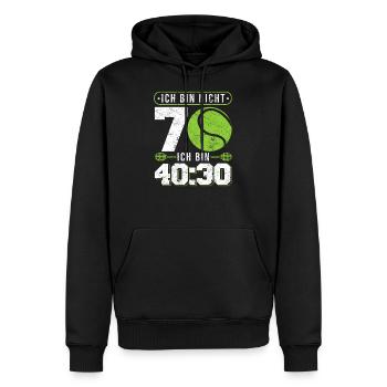 Nicht 70 Ich bin 30:30 für 70. Geburtstag Tennis - Männer Premium Bio Hoodie - Schwarz - Vorne - Nico (187cm)