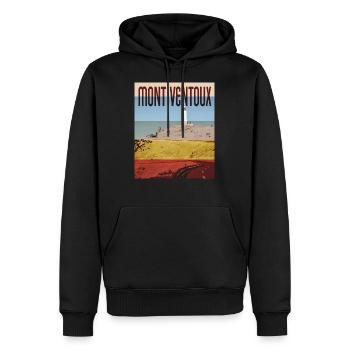 Mont Ventoux Cycliste Montagne Alpes France - Sweat à capuche Premium bio Homme - noir - Devant - Nico (187cm)
