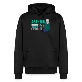 Lustig Asthma nur eine atemberaubende Erfahrung Lu - Männer Premium Bio Hoodie - Schwarz - Vorne - Nico (187cm)