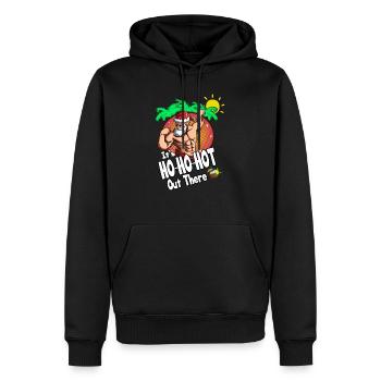 Christmas in July Strong Santa Claus Sun Palms - Men’s Premium Organic Hoodie - black - Front - Nico (187cm)