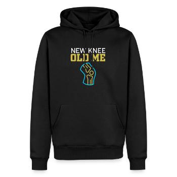 Drôle d’opération du genou Nouveau genou Vieux Je Rekonst - Sweat à capuche Premium bio Homme - noir - Devant - Nico (187cm)