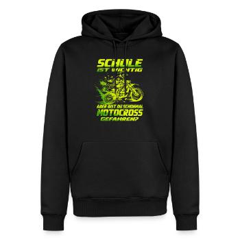 Cross motorrad Motocross Kind Kindercross Jungen - Männer Premium Bio Hoodie - Schwarz - Vorne - Nico (187cm)