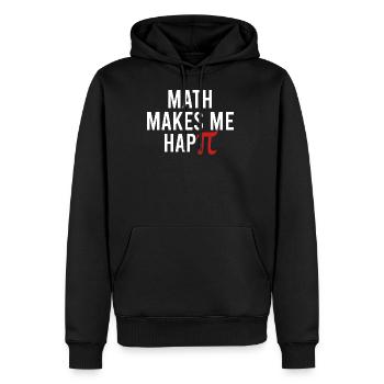 Math Geek Math Makes Me Happie Funny Integral Math - Sweat à capuche Premium bio Homme - noir - Devant - Nico (187cm)