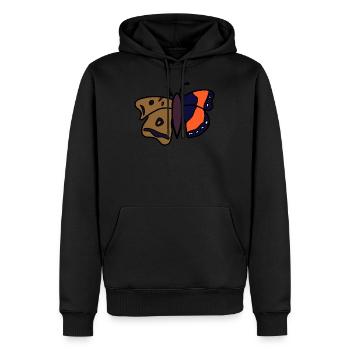 papillon crépusculaire - Sweat à capuche Premium bio Homme - noir - Devant - Nico (187cm)
