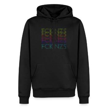 Cadeau de l’antifasciste rétro déclaration de gauche - Sweat à capuche Premium bio Homme - noir - Devant - Nico (187cm)