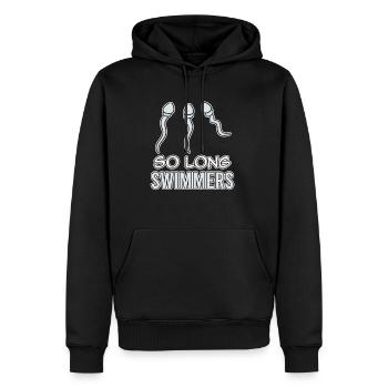 Vasectomie drôle Aussi longtemps nageur humour empaquent - Sweat à capuche Premium bio Homme - noir - Devant - Nico (187cm)