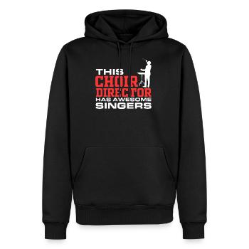 Ce chef de choeur a des chanteuses fantastiques et - Sweat à capuche Premium bio Homme - noir - Devant - Nico (187cm)