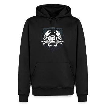 Krebs Symbol Tierkreiszeichen Horoskop - Männer Premium Bio Hoodie - Schwarz - Vorne - Nico (187cm)