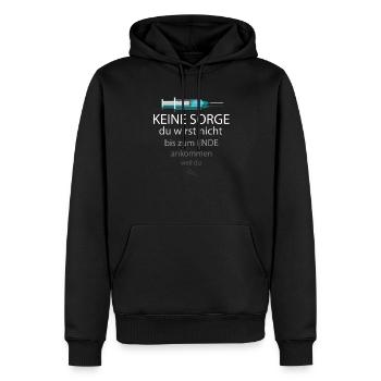 Anästesie Narkose Arzt Ich muss gehen Anästhesist - Männer Premium Bio Hoodie - Schwarz - Vorne - Nico (187cm)