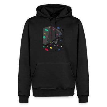 Escalade boulder paroi falaises Bouldern - Sweat à capuche Premium bio Homme - noir - Devant - Nico (187cm)