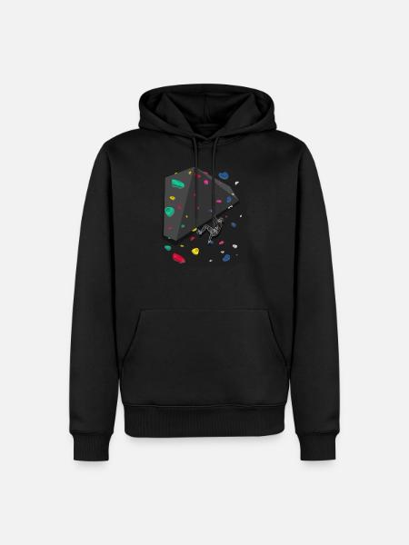 Klettern Boulderwand Felskletterer Bouldern - Männer Premium Bio Hoodie - Schwarz