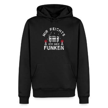 Amateurfunken Hobby Funker Ham radio Funkgerät - Männer Premium Bio Hoodie - Schwarz - Vorne - Nico (187cm)