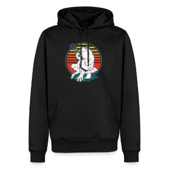 Banjo Bluegrass - Männer Premium Bio Hoodie - Schwarz - Vorne - Nico (187cm)
