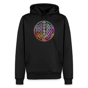Blume Des Lebens - Look Inside 4 - Männer Premium Bio Hoodie - Schwarz - Vorne - Nico (187cm)