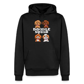 Chien Goldendoodle Ironic Doodle Squad - Sweat à capuche Premium bio Homme - noir - Devant - Nico (187cm)
