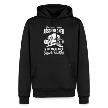 Ich muss nichts Abschmecken Gastronom Chefkoch - Männer Premium Bio Hoodie - Schwarz - Vorne - Nico (187cm)