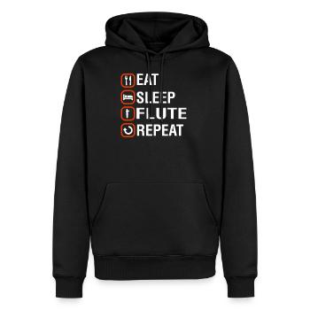 Funny Flute Holiday Present - Männer Premium Bio Hoodie - Schwarz - Vorne - Nico (187cm)