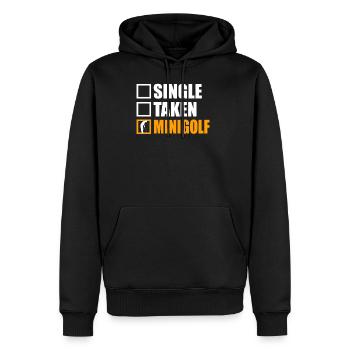 Minigolf Is My Girlfriend - Männer Premium Bio Hoodie - Schwarz - Vorne - Nico (187cm)