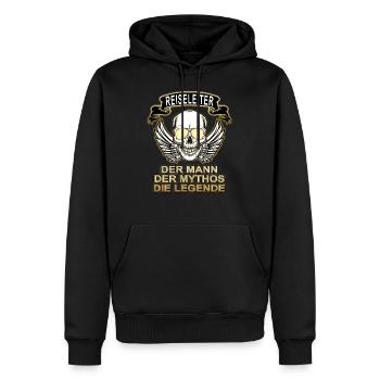 Reiseleiter Mann Mythos Legende - Männer Premium Bio Hoodie - Schwarz - Vorne - Nico (187cm)