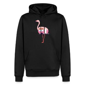 Flamingo Camper Van Camping Outdoor Watvogel - Männer Premium Bio Hoodie - Schwarz - Vorne - Nico (187cm)